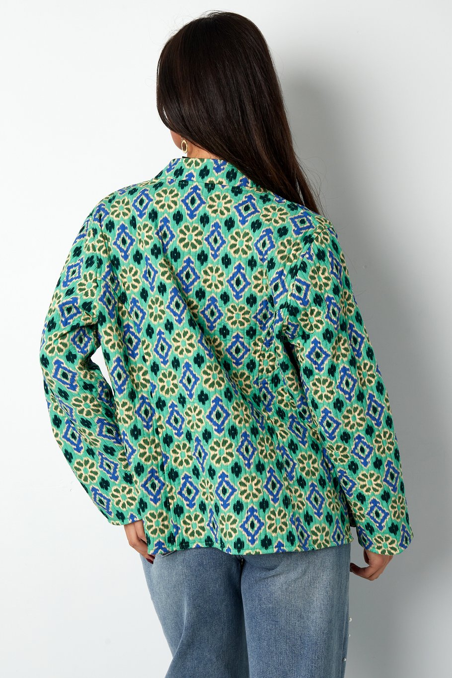 Jacket green print - green Picture7